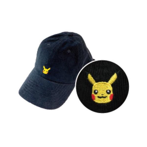 【ポケットモンスター】コーデュロイ刺繍キャップ【ピカチュウ】【ポケモン】【ゲーム】【アニメ】【映画】【テレビ】【帽子】【キャップ】【ぼうし】【きゃっぷ