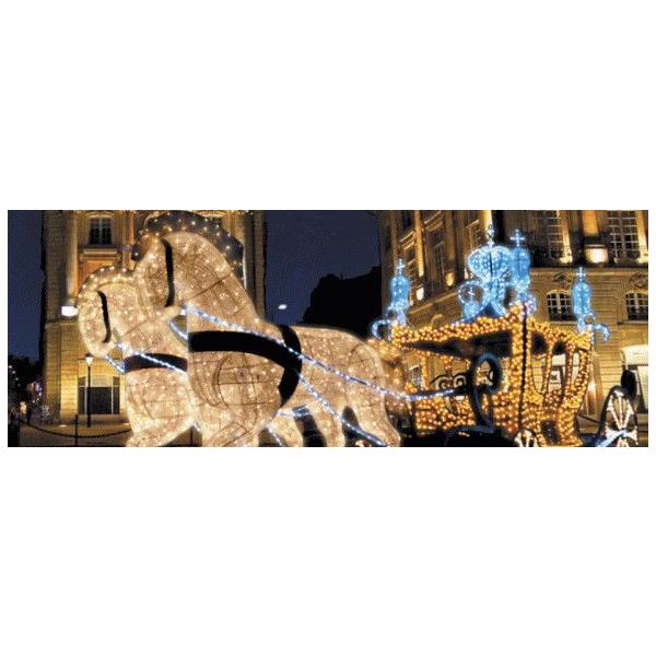 LEDクリスタル馬車6zak886-1で魅せる大型イルミ