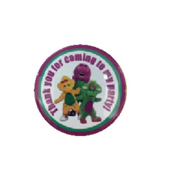 レオCL-001【Barney Friends】【Barney】缶バッチ【バーニーとフレンズ】【教育番組】【アメリカ】 【恐竜】【バーニー】【紫の恐竜】【ティラノサウルス】【…