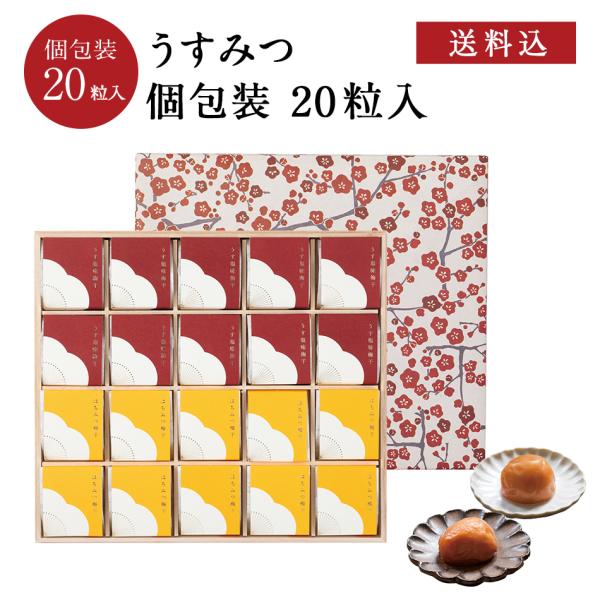 うすみつ 個包装20粒入 塩分8％ 20粒 梅干し 国産 南高梅 高級 石神邑