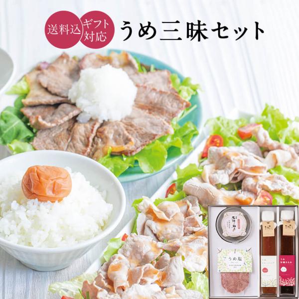 【ギフトセット】新うめ三昧セット 梅干 石神邑 紀州 南高梅 お中元 ギフト プレゼント お取り寄せ 内祝 引出物 弔事 法要 香典返し おしゃれ かわいい