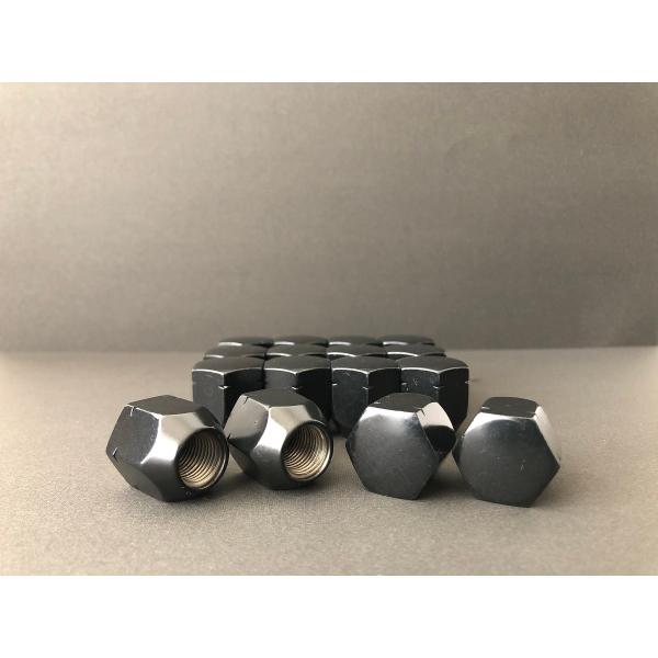 ホイールナット ブラックナット ショートナット 21HEX 19HEX P1.5 P1.25 長さ23mm 袋タイプ 16個入り