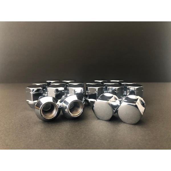 業務用 ホイールナット メッキナット ショートナット 21HEX 19HEX P1.5 P1.25 長さ23mm 袋タイプ 100個入り