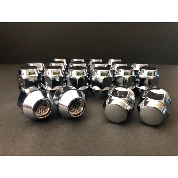業務用 ツバ付きホイールナット メッキナット 21HEX M12xP1.5 長さ31mm 袋タイプ 100個入り