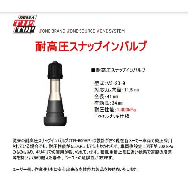 耐高圧スナップインバルブ 4個