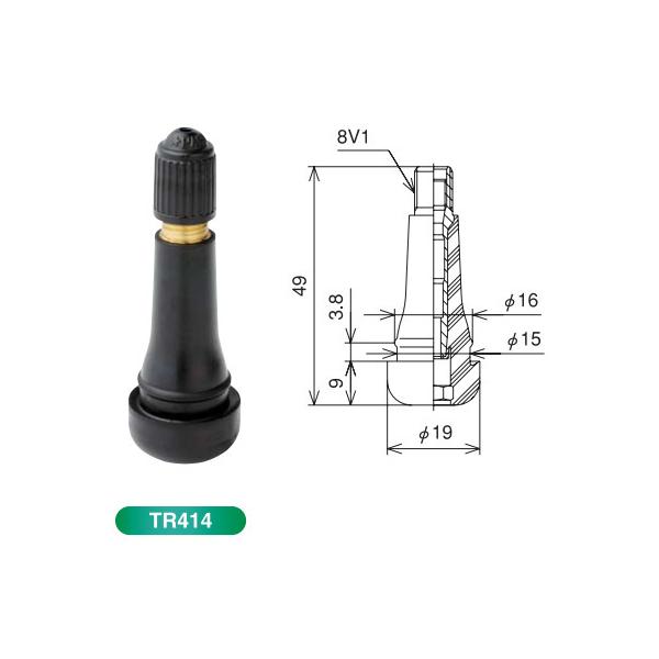 【ポイント5倍】スナップインバルブ ロングタイプ 太平洋工業製 TR-414CLX 4個入り