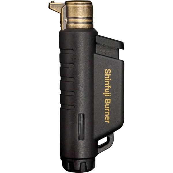 ST-485RG/ST-485BL/ST-485BKの新富士バーナーロゴバージョンです！【製品仕様】●外形寸法：幅35X奥行19X高さ80mm●重量：35g●ガス消費量：7g/h※1●ガス充てん量：約1.2g●発熱量：0.09kW(80kc...