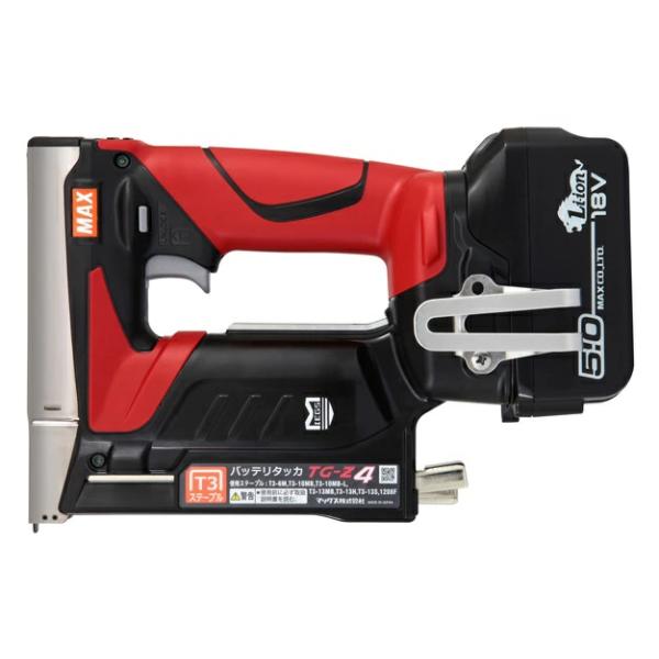 マックス MAX 充電式タッカ 18V 5.0Ah TG-Z4-BC/1850A (充電器 マックス MAX 充電式タッカ 18V 5.0Ah TG-Z4-BC/1850A (充電器