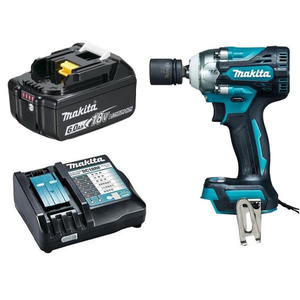 マキタ正規販売店です！TW300DZ+バッテリBL1860B(18V・6.0Ah)+充電器DC18RFを当店でセットにしました！【仕様】■角ドライブ sq(mm)：12.7■締付け能力：普通ボルトM10〜M20/高力ボルトM10〜M16■最...