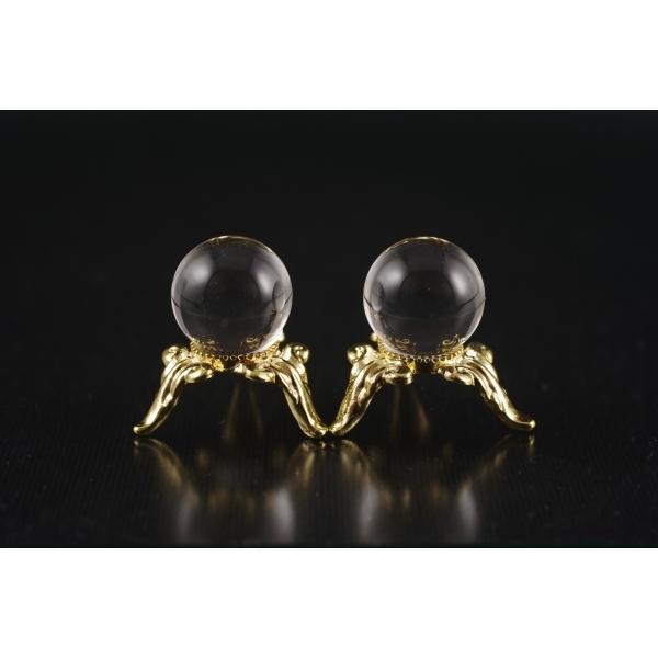 右水晶・左水晶 天然水晶15mm丸玉セット /maru-lr15 : 天然石専門