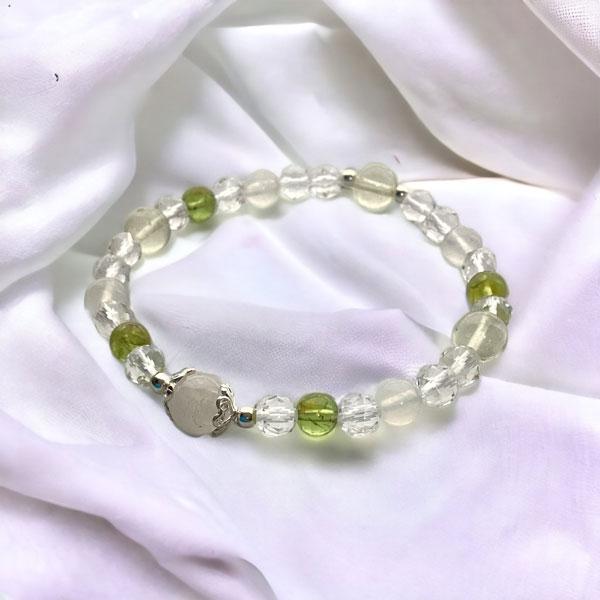 リビアングラス　ペリドット　ブレスレット リビアングラス|ペリドット|ブレスレット - 高品質天然石の