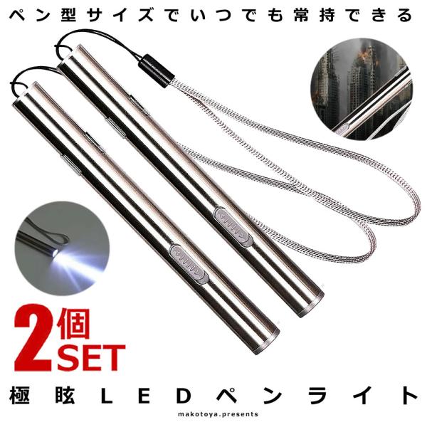 極眩 Led ペン ライト 小型 懐中電灯 Usb 充電式 災害 防災 緊急 ツール キャンプ アウトドア 釣り Usb アウトドア Eglare の 2個セット F0131 4a 2set Com Shot 通販 Yahoo ショッピング