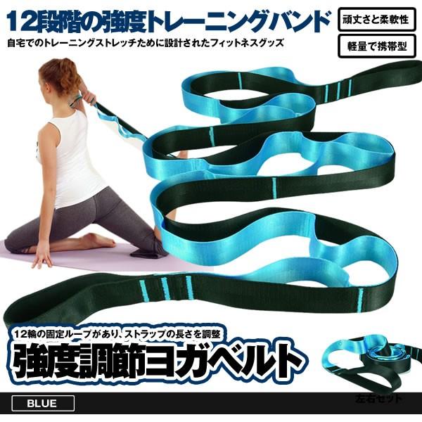 トレーニングバンド ブルー 12段階の強度 ベルト バレエ ストレッチバンド ヨガストラップ ベルト ポーズ 補助ベルト Toreban Bl Kg1217 21a Com Shot 通販 Yahoo ショッピング