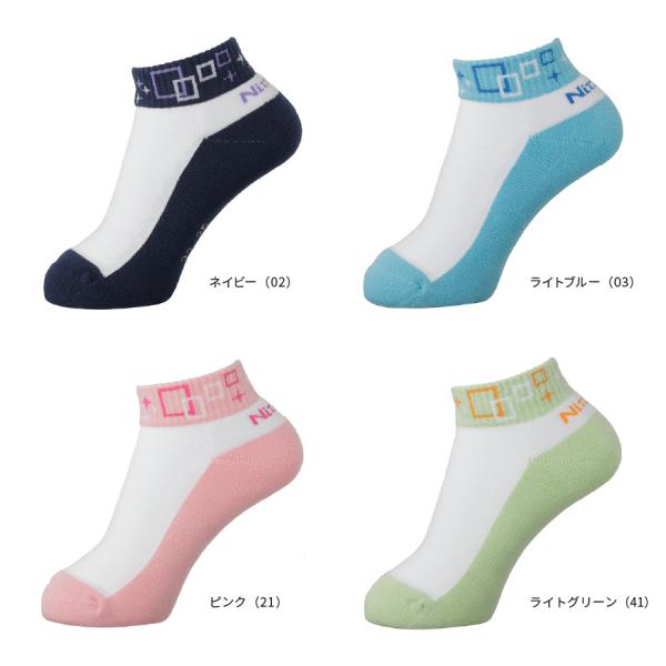 [Release date: November 15, 2023]鮮やかな4色展開のショート丈。フィット感に優れるハイゲージを採用。品番：NW2712分類：女子用カラー：ネイビー（02）、ライトブルー（03）、ピンク（21）、ライトグリーン...