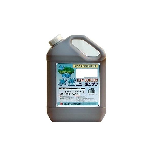 大阪塗料工業 水性ニューボンデン #112ブラック  3.5kg DIY 外装木部用 水性木部着色剤 防虫 防腐 高耐候 高撥水 低臭 エナメルタイプ 非トルエン・キシレン