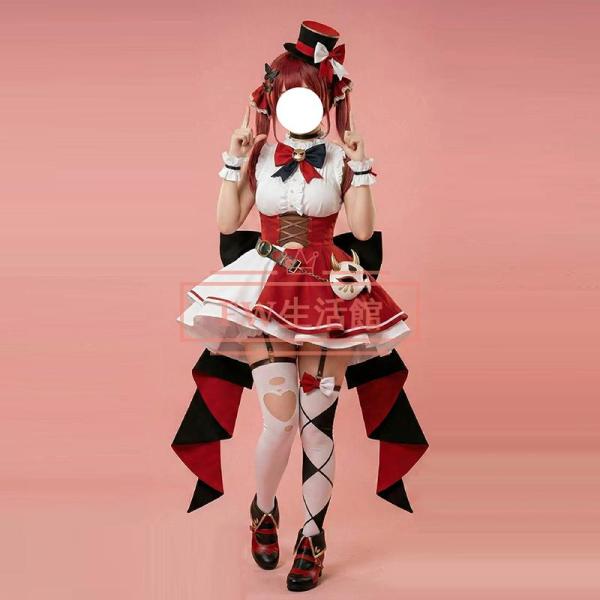 バーチャルアイドル hololive Vtuber 風 宝鐘マリン コスプレ衣装 cosplayイベント演出服 アニメ変装仮装ハロウィン