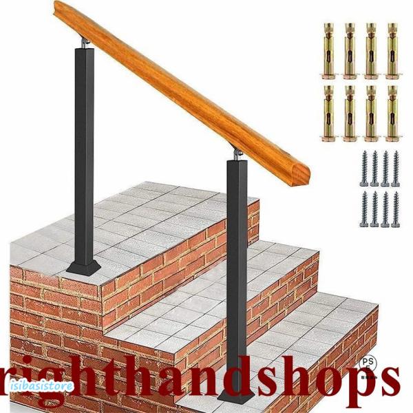 手すり1本、支柱2本セット,8本ステンレス鋼拡張ネジ,8本ステンレス鋼のセルフタッピングねじ,高さ：85cm,柱の色：ブラック，手すりの長さ： 80cm / 100cm 。 手すりブラケットは角度を調整できます。ブラケットは手すりの上に平ら...