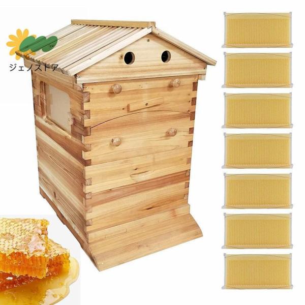 蜜蜂巣箱 ミツバチ巣箱 養蜂箱 巣箱 蜂箱 フローハイブ養蜂セット 蜜蜂飼育箱 蜂の巣 ミツバチ飼育箱 ミツバチ養殖 ミツバチの採蜜 巣礎 巣脾 自動ハチミツ採取