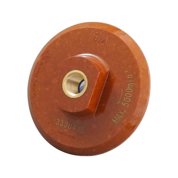 ハンドポリッシャー用 面ファスナー付パット 直径100mm プラスチック樹脂製 M16ネジor5/8インチ (定形外郵便/代引不可)(ベークパット100φ)