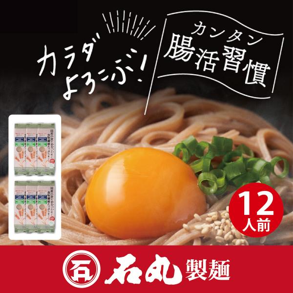 全粒粉100％ MUG-6 国産小麦まるごと細うどん 6袋入 12人前 条件付き
