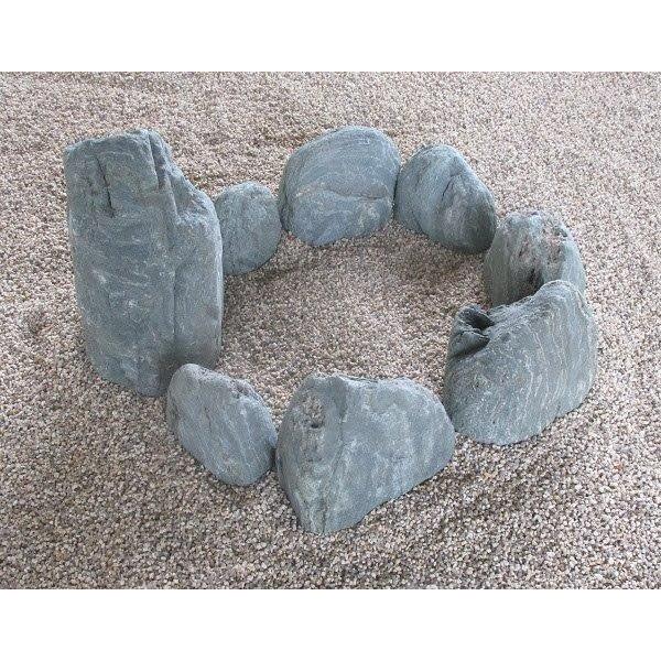 YI-15 土留石（8石組）【国産・日本産・愛媛県産】 【伊予青石