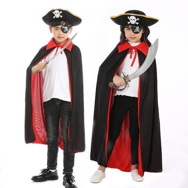 仮装 コスプレ ハロウィン衣装 女の子 男の子 海賊 服 帽子付きキッズ 子ども ジャック船長パイレーツオブカリビアン キッズ 演出 お化け かわいい