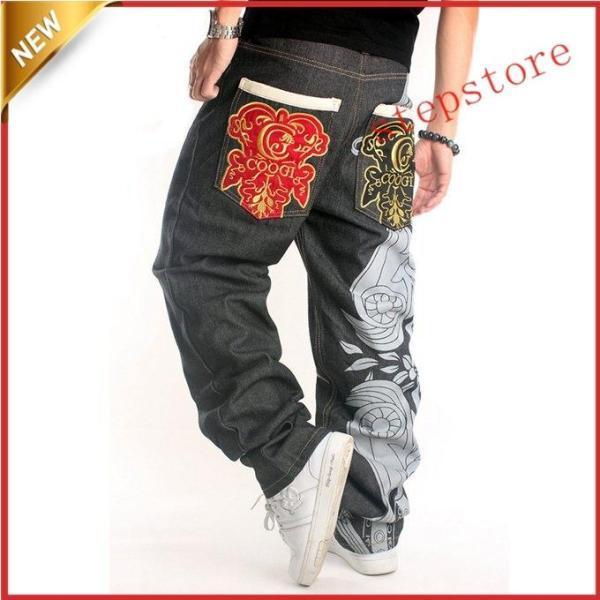 ワイドパンツ メンズ 極太 デニム ジーンズ ストリート ダボパン B系