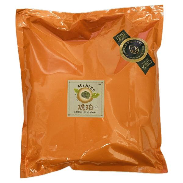 M's HERB エムズハーブブレンド  琥珀 500g (100g×5）天然成分のみを数種類ブレンドした、化学的な染毛料は一切使用していない粉末です。健康的に白髪も染めてくれて髪さらさらダメージZERO毛髪や身体、環境に優しい「スローカラ...