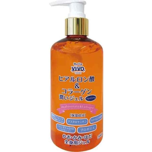 ヒアルロン酸＆コラーゲン潤いジェル 300gBella Vivo Hyaluronate＆Collagenこれひとつで髪からつま先まで全身うるうる、ぷるぷる。カサつきがちな顔や手足、パサついた髪までトータルケア。パラベンを使用せず、保湿成分...