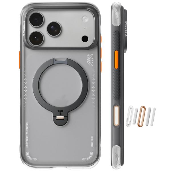 TORRAS Ostand Q3 Air iPhone 17 Pro Max 6.9 インチ 用 ケース【エアバッグ 超強保護・米軍 MIL規格 】リ