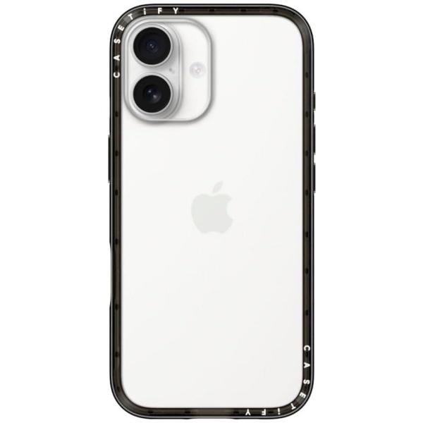 CASETiFY コンパクト iPhone 17 ケース [薄型軽量/耐衝撃/米軍MIL規格] - クリア ブラック　