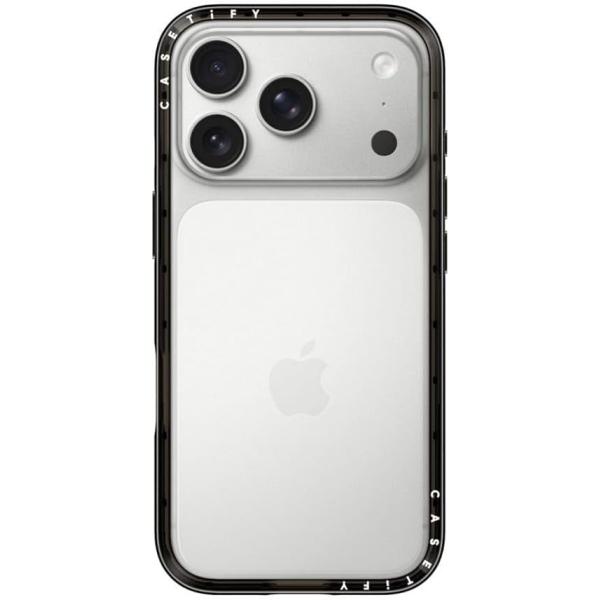 CASETiFY コンパクト iPhone 17 Pro ケース [薄型軽量/耐衝撃/米軍MIL規格] - クリア ブラック　