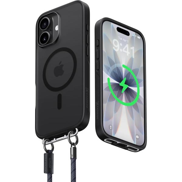　【業界初ストラップ構造・上質なマット感】CASEKOO iPhone 17 用 ケース MagSefe対応 衝撃吸収 高耐久性 滑り止め 指紋防止 マット仕上げ マグネット搭載 頑　