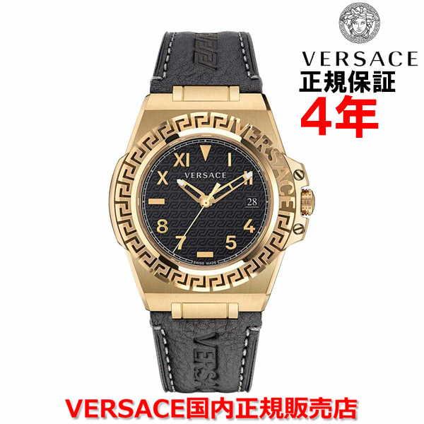 国内正規品 ヴェルサーチェ ベルサーチ VERSACE メンズ レディース 腕時計 グレカ リアクション 44mm VE3I00222