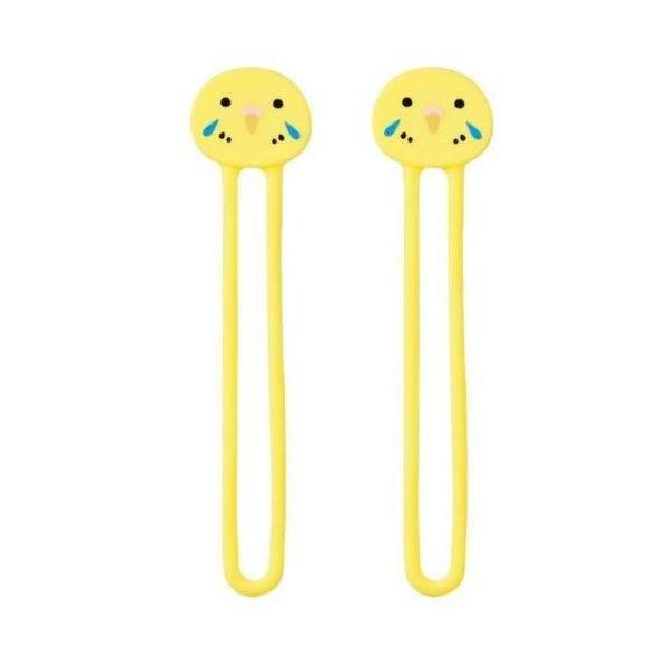 【即発送】リヒトラブ くるっと巻いて貼り付けられる かわいいマグネットバンド 2本パック  セキセイインコ A7722-9