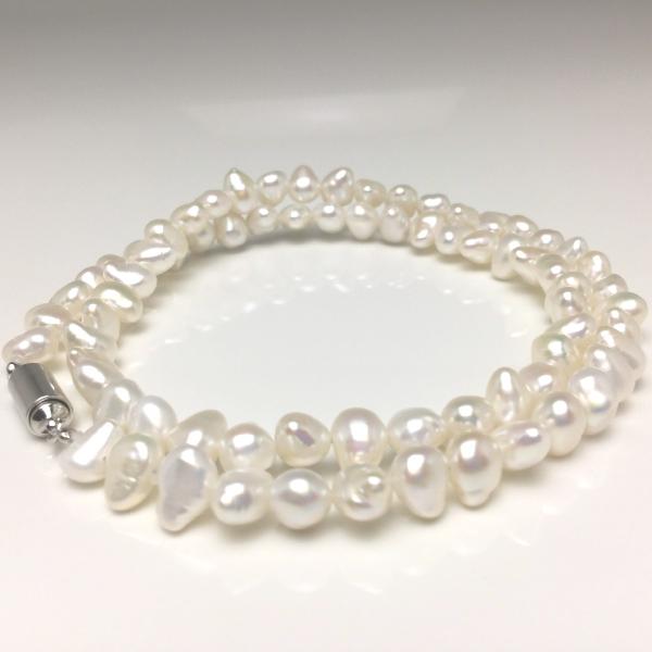 n313A【シンプル✧】パールネックレス　シルバー　淡水真珠　超高品質　使える 真珠 ネックレス パール 淡水真珠 真珠ネックレス パール