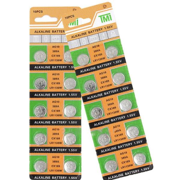 時計用電池AG10 LR1130/SR54互換 お子様のオモチャや…動かなくなった時計などに是非どうぞ!!コンスタントに売れますので常に新しい電池が入荷しております ・直径：約11.6mm　・厚さ：約3.1mm　・電圧：1.55V　・性質：...