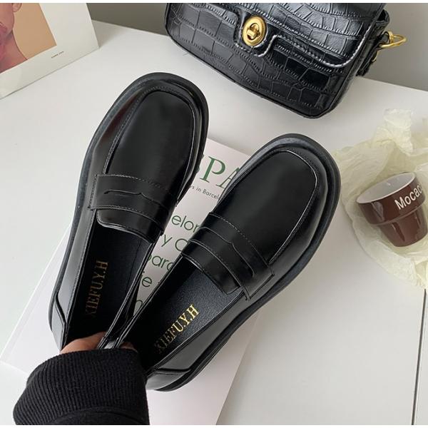 【新品未使用】  ローファー 25センチ 黒 大きいサイズ レディース 25cm 25.5cm 26cm 対応 幅広 甲高 4E