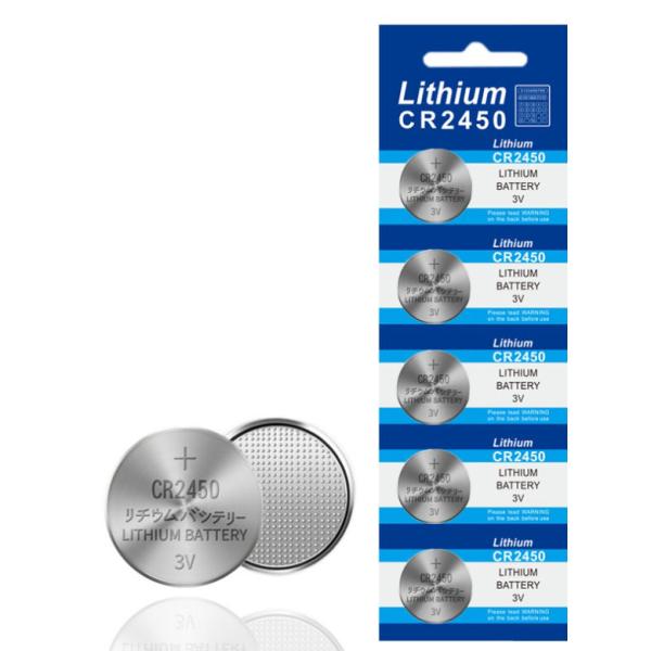 ボタン電池CR2450時計、ゲーム機などの電池交換へ家電メーカーでの電池交換にも使われている電池です。学校・自治体・個人・病院から、ご購入頂いております。 リモコン・時計・電卓・電子手帳・体温計・携帯ゲーム機・キーレスエントリー・補聴器・光...