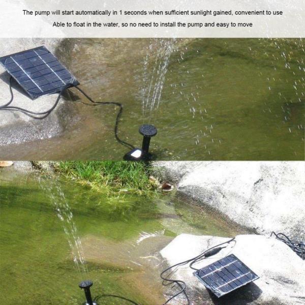 ソーラー 噴水  ソーラー 池 ポンプ 庭の噴水用 省エネ 池でも使えるポンプ　太陽光　自動