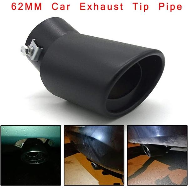 汎用設計なので簡単に取り付け可能  迫力のシングルマフラーカッター 跳ね上げスラッシュ下向き対応 マットブラックの高品質ステンレス製  装着可能マフラーサイズ： 35Φ〜50Φ