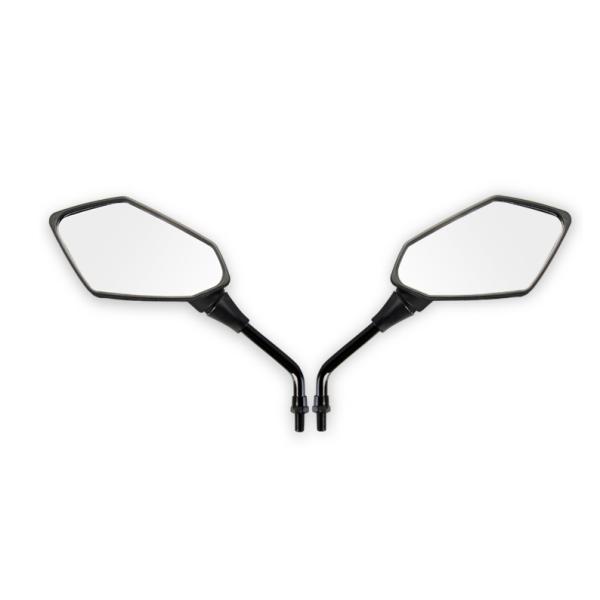 ・スクーター オフロードバイク など様々な バイク に対応しております。ミラーは視野拡大鏡を採用し、広い視野とクリアな視界を実現しています。・愛車の ドレスアップ カスマイズ のバイクパーツ としておすすめのアイテム。広面積なペンタゴンタイ...