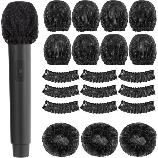 カラオケやイベント、講演会、プレゼンなどに便利なマイクカバー100枚セットです。感染症対策や飛沫防止などに役立ちます。カラーはブラック・黒です。数量 100個セット