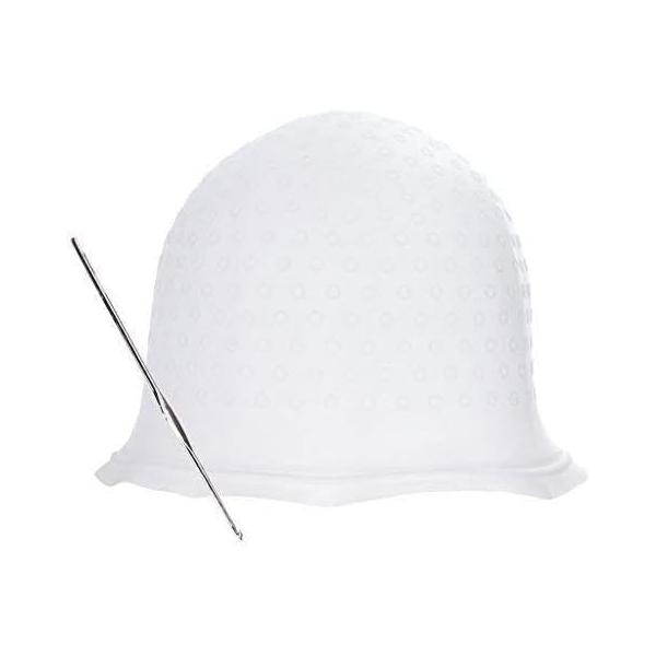 メッシュ・ハイライトが自宅で気軽にできる！■染める髪の太さや量も自由自在染めたい位置に自分で穴をあけるので自分の好きなように調整できる■ 使いやすいシリコン素材キャップは、洗って何度でも使えてお手入れ簡単【使用方法】(1)キャップを被って、...