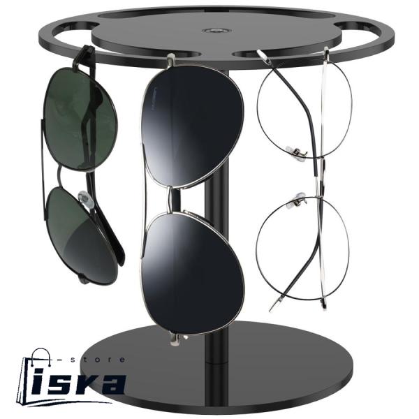 [360度回転]このサングラスホルダーは360度回転し、ベアリングはスムーズかつ静かに回転し、加重ベースは頑丈で安定しており、オーガナイザーを回転させるときに転倒するのを防ぎます。[大容量]このサングラスホルダーは、少なくとも9組のメガネを...