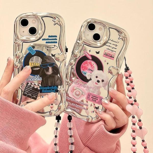 シルバー オシャレ アイフォンケース スマホケース 14 13 携帯カバー