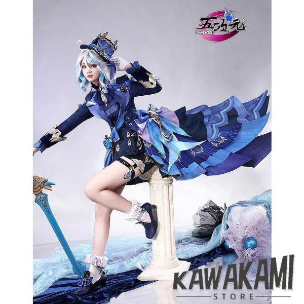 三分妄想 原神 コスプレ フリーナ・ウーシア 水神 衣装 ※ウィッグ 鞋