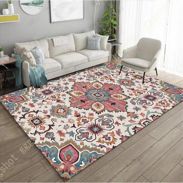 ◆全体の厚さは約6mmです。 ◆材質：（表）ポリエステル ／ 裏面：不織布(滑り止め加工)  上品で優美に、そして、華やかな、上品で豪華、エレガントタイプのペルシャデザインです。 お部屋を華やかに彩りますので、トレンドのヴィンテージ系から西...