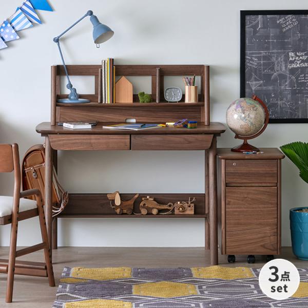 -ブランド-ISSEIKI KIDS-シリーズ-KOOLINA-素材-[デスク]天板:ラバーウッド+ウォルナット突板材繊維板(片面)前板:ラバーウッド+ウォルナット突板材繊維板(片面)側板:パーチクルボードシート貼り引出し:MDF+化粧シー...