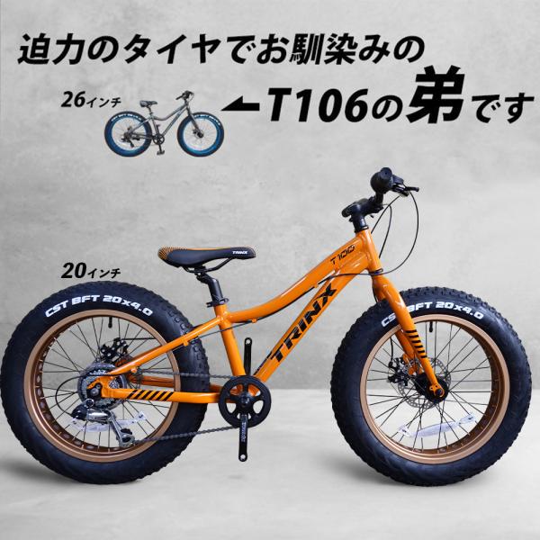 ファットバイク 20インチ 極太タイヤ 太いタイヤ シマノ